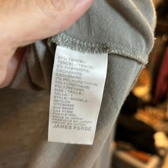 EUC JAMES PERSE women’s grey super soft turtleneck size 1 (s) - Picture 4 of 5